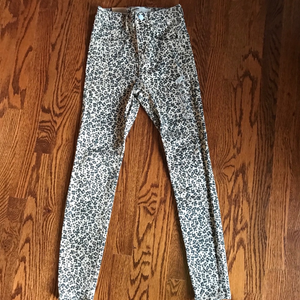 Garage Leopard skinny jeans